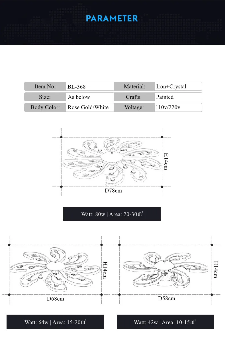 modern led chandelier ceiling lamp fixture 7