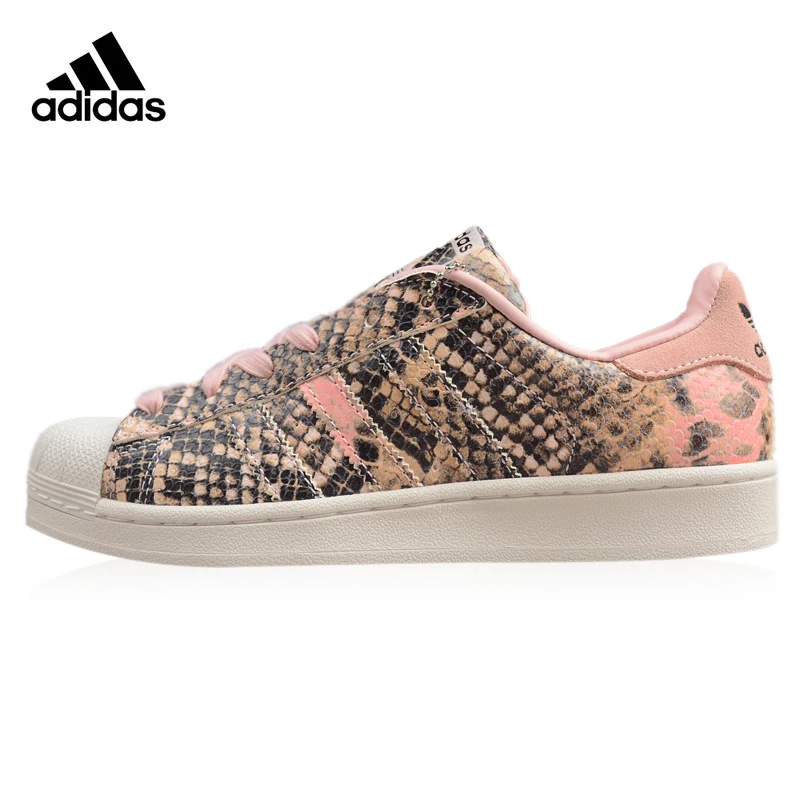 

ADIDAS SUPERSTAR Women's Walking Shoes, Pink & Brown, Wear-resistant Lightweight Breathable Non-slip S76419