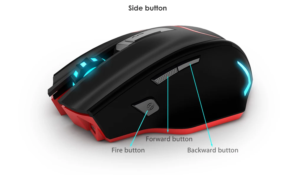 Зелот F18 Gaming Mouse Профессиональный 3200 точек/дюйм проводной USB 2.4 ГГц беспроводной мышки мыши для компьютера PC Аккумуляторная пальцев