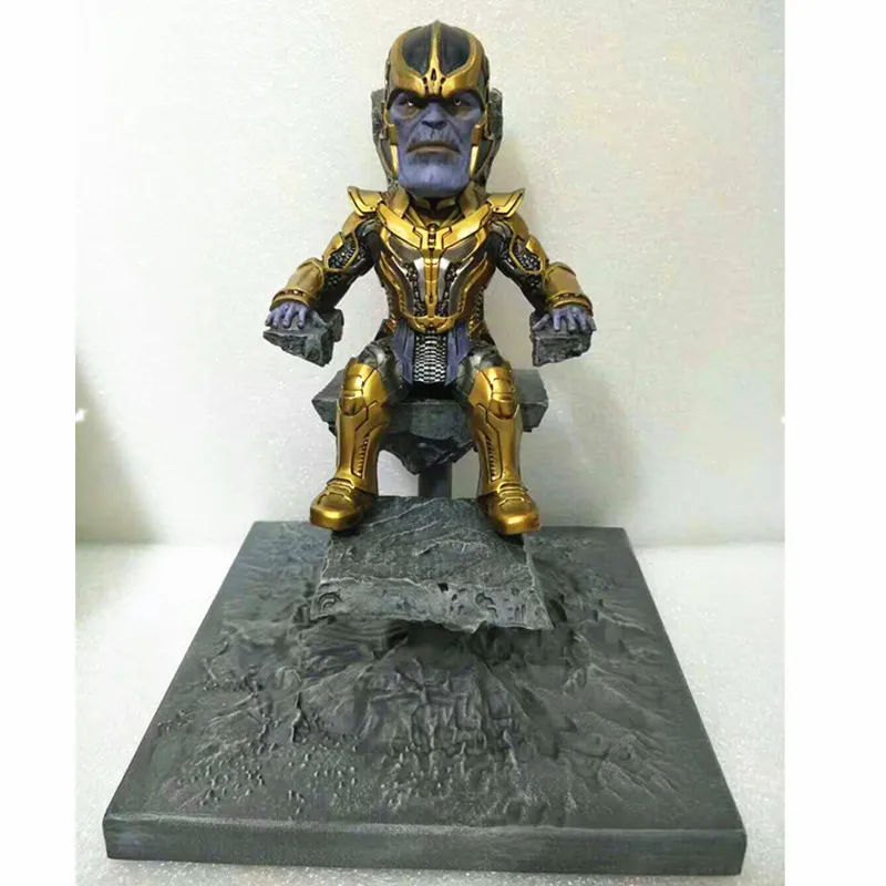 

Avengers:Infinity War Supervillain Q Version Throne Thanos Resin Action Figure Collection Model Toy G1111