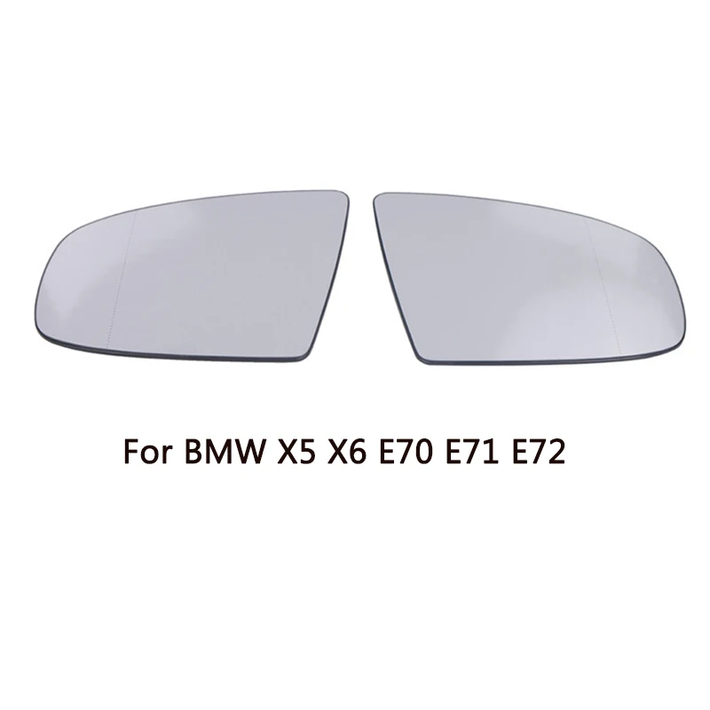 Left Right Door Wing Mirror Glass Heated Function For BMW X5 X6 E70 E71