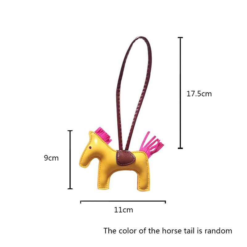 QCOOLJLY Famous Luxury Handmade PU Leather Horse Keychain Animal Key Chain Women Bag Charm Pendant Accessories QCOOLJLY Famous Luxury Handmade PU Leather Horse Keychain Animal Key Chain Women Bag Charm Pendant Accessories