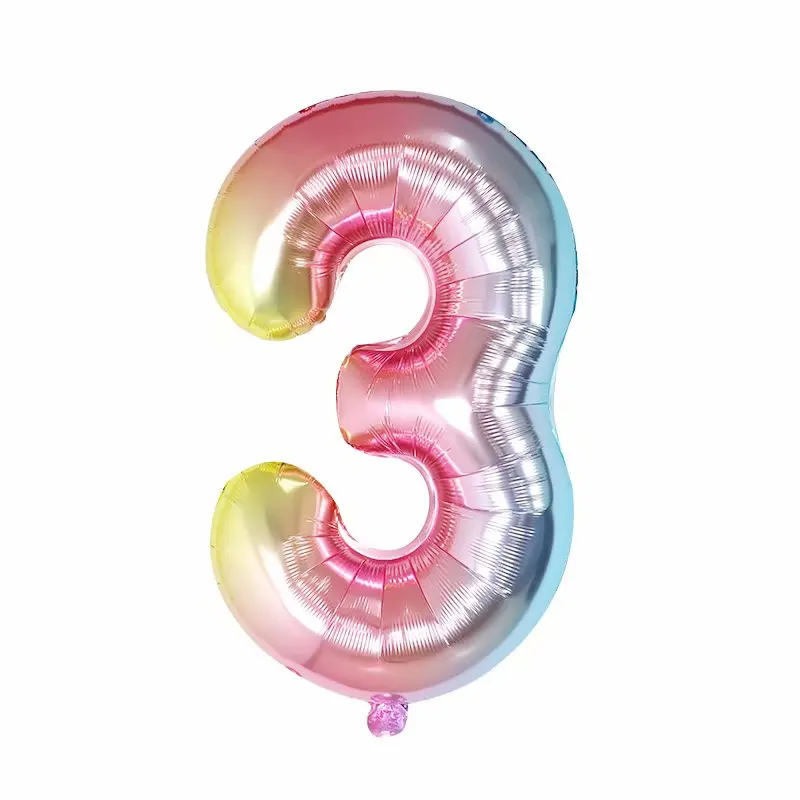 Градиент цвета фольгированные буквы «С Днем Рождения» воздушный шар радуга звезда номер фольги шары для свадьбы и дня рождения вечерние Baby Shower Декор