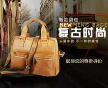 Free shippingFashion genuine leather man bag crazy horse vintage leather male casual handbag cross-body leather bag