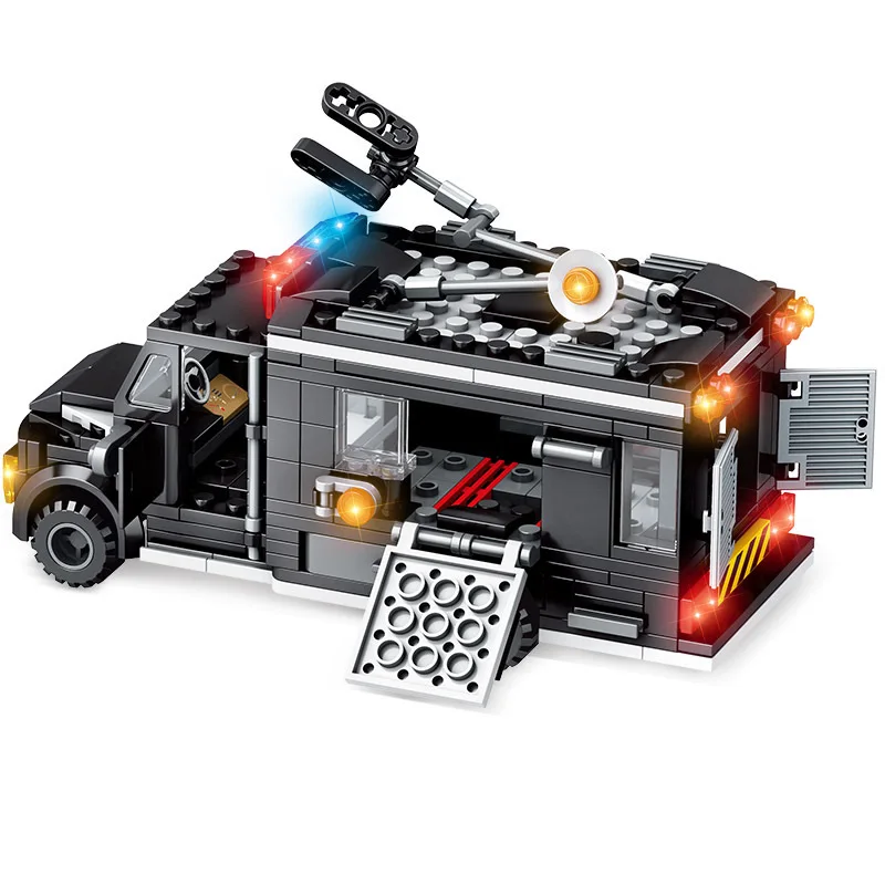 102348 Communication Equipment Comprehensive Vehicle Black Hawk Special Corps Assembling Building Block Alpinia Oxyphylla Toys