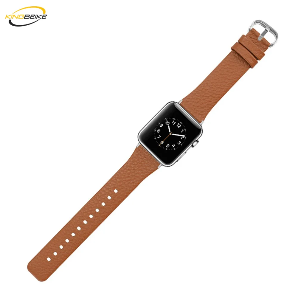 

5 Colors Leather Watchband For Apple Watch 1/2/3/4 Series iWatch 38mm/42mm/40mm/44mm Soft Band Replacement Wristwatch Strap