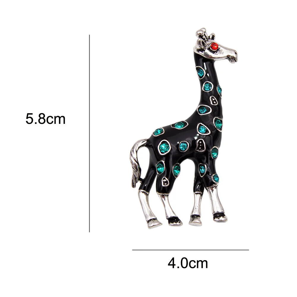 CINDY XIANG 2 цвета Стразы, броши в виде жирафа для женщин, милые ювелирные изделия в виде животных, эмалированные булавки, Детские картонные аксессуары