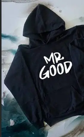 Одинаковые толстовки с капюшоном для пары с надписью «His-and-Her», «Friend Boyfriend», «Mr Good Mrs Life», весна, модные толстовки унисекс, Топ - Цвет: men