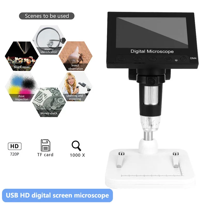 1000X USB цифровой электронный микроскоп портативный VGA с светодиодный со