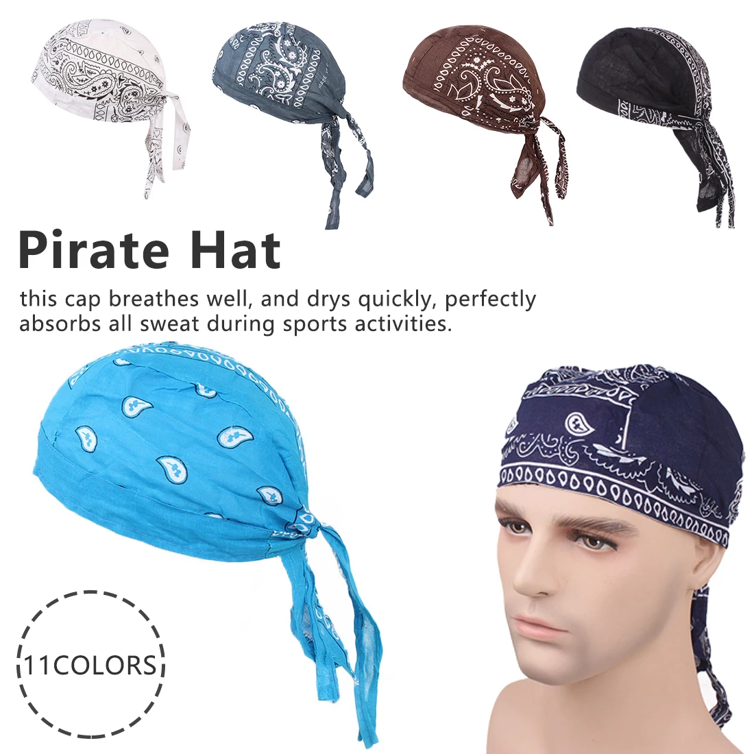 

Pirate hat casual simple pure cotton outdoor riding men and women casual pure color chemotherapy hat
