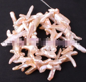 

Miss00240 20X30-25X40MM CROSS SHAPE PINK FRESHWATER PEARL LOOSE JEWELRY BEADS STRAND 15"