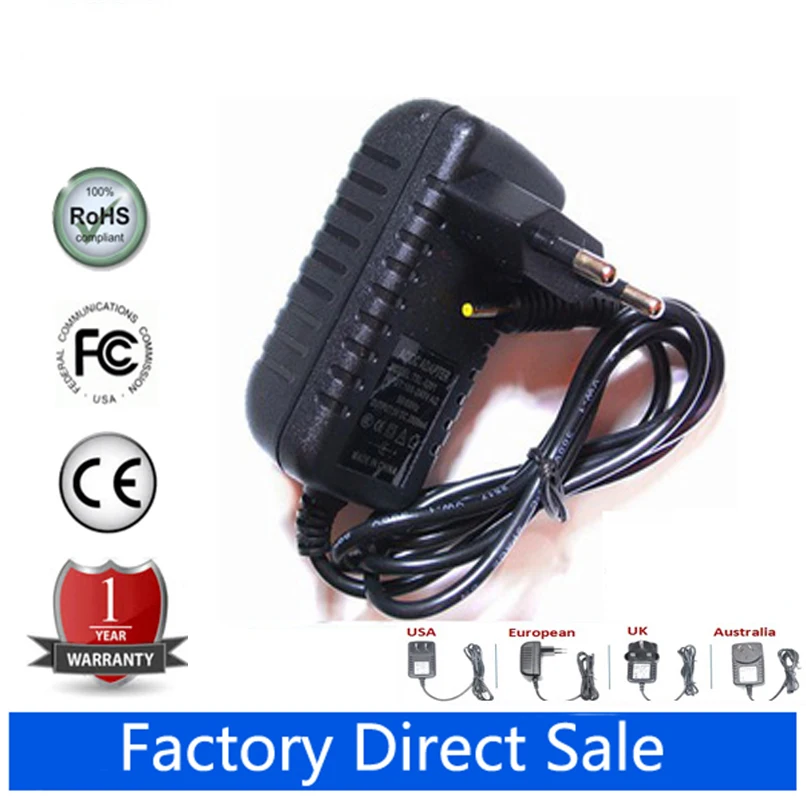 AC DC Power Adapter For Dragon Touch Y88X Plus 7 Inch Tablet PC Charger Cord