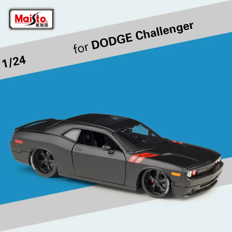 

1:24 Scale Car Model Toy for Dodge Challenger 2008 Modified Version Auto Mobile Wheels for Challenger Alloy Super Race Model Car