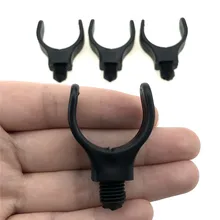 4 Pcs Fishing Rod Rest Heads Fits Rod Pod Bank Stick Buzz Bar Black Rests Rod Holder Tackle Gripper Rest Screw Thread M38