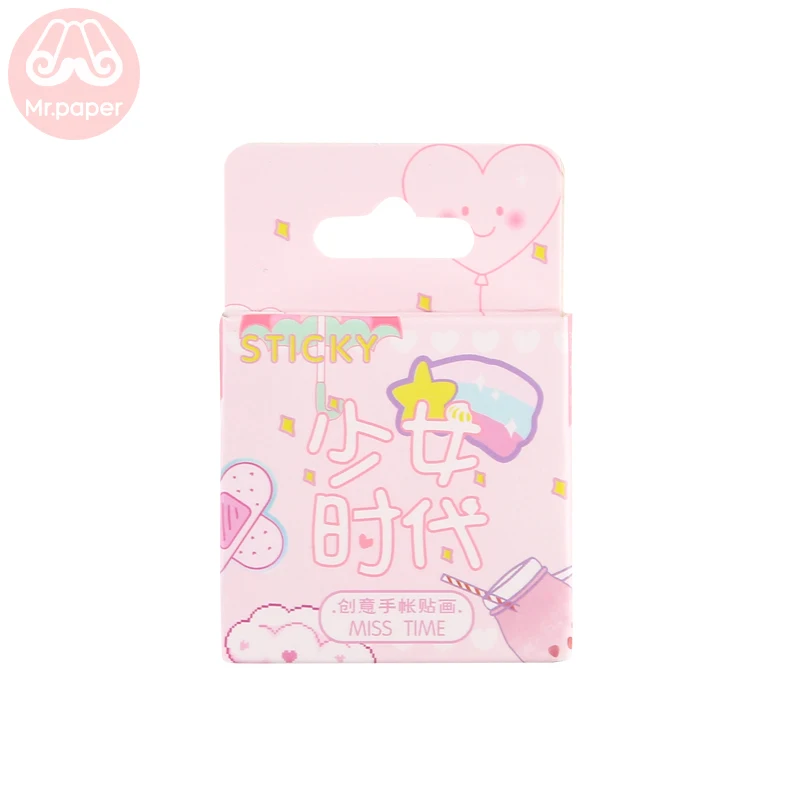 Mr.paper 46Pcs/box Cute Diary Stickers Scrapbooking Girl Generation Series Planner Japanese Kawaii Decorative Stationery Sticker