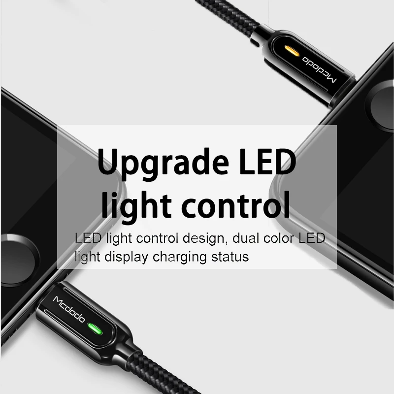 Mcdodo LED الإضاءة شاحن 2A كابل ل فون XR XS ماكس 8 7USB كابل سريع شحن IOS12 الهاتف المحمول ل البرق كابل بيانات