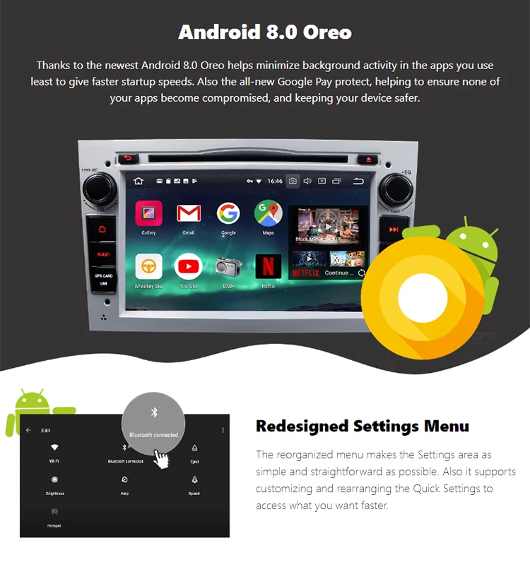 Discount 7" Android 8.0 OS Car DVD GPS Radio for Opel/Vauxhall/Holden Astra (H) 2004-2010 & Zafira (B) 2005-2012 & Corsa (D) 2006-2011 1