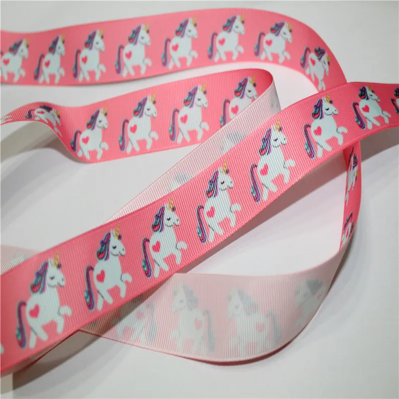 9 16 22 25 38 50 75 mm width children horse Printed Grosgrain Ribbon or