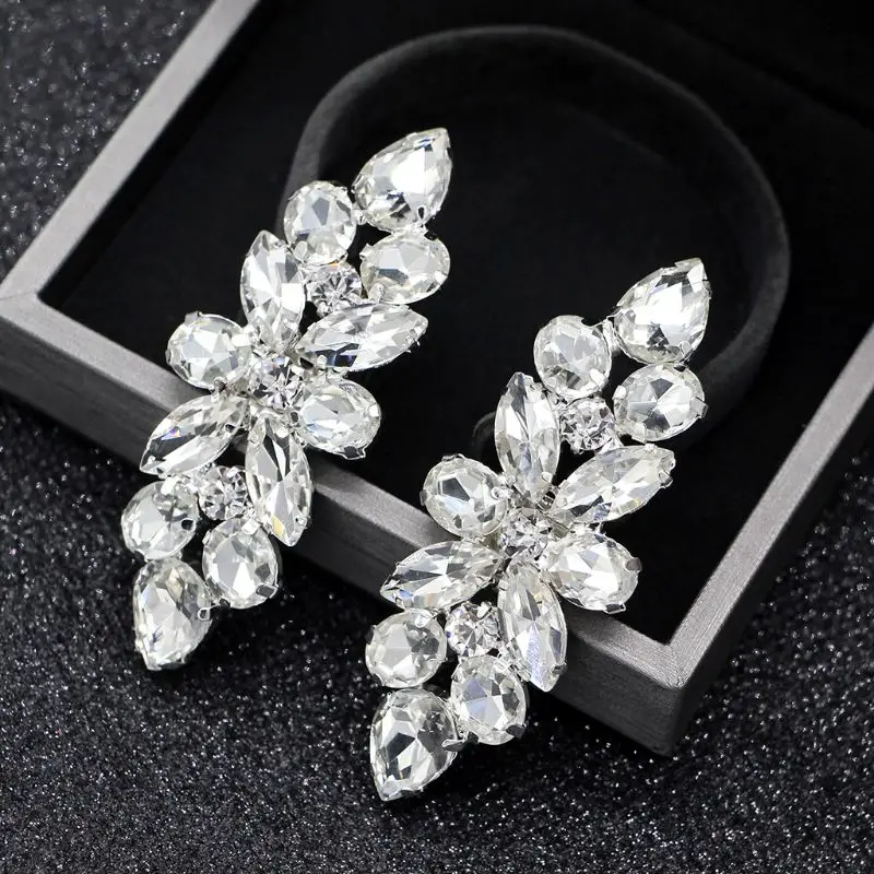 

2pcs Alloy Rhinestone Shoe Clip High Heels Women Shoes Decoration Wedding Bridal Buckle Decorative Fashion Luxury DIY Accessory