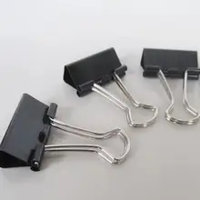 Лучшая 12 шт. офисные файлы документы металлические черные зажимы для связывания 51 мм ширина