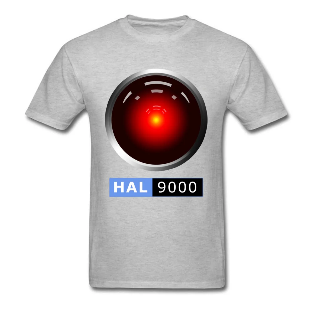  Men Top T-shirts HAL 9000 Design Tops Shirts 100% Cotton Round Neck Short Sleeve Printing Tee Shirts Fall Wholesale HAL 9000 grey