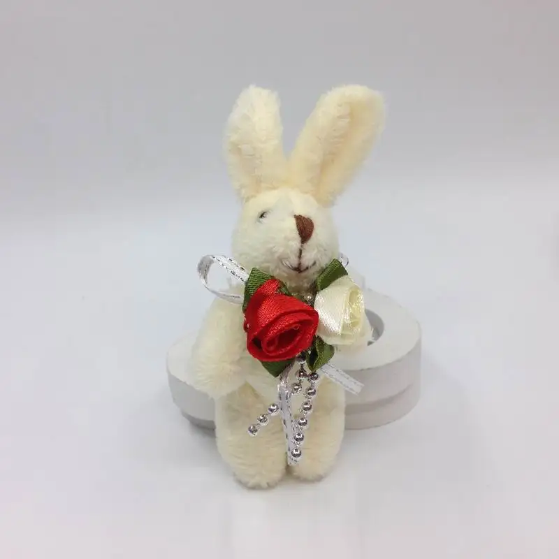 8cm jointed bunny with flower 9