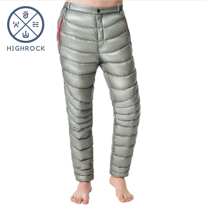 HIGHROCK 2018 зима 800FP 90% гусиный пух брюки женские мужские походные лыжные Толстые