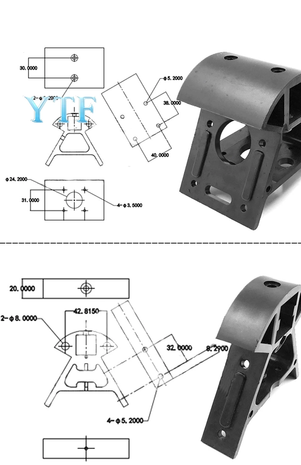 3D принтер угловой кусок kossel аксессуар K800 инъекции угол кусок применимый Европейский стандарт алюминиевый профиль