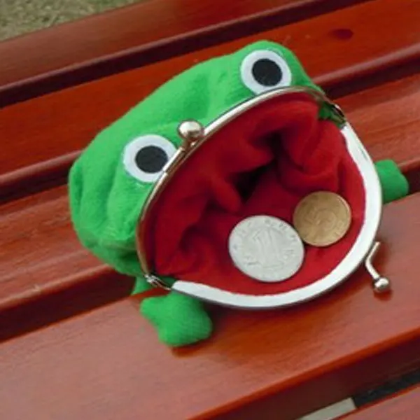 Naruto Green Frog Coin Bag Cute Purse Cosplay Props Wallet Plush Toy Funny Gift