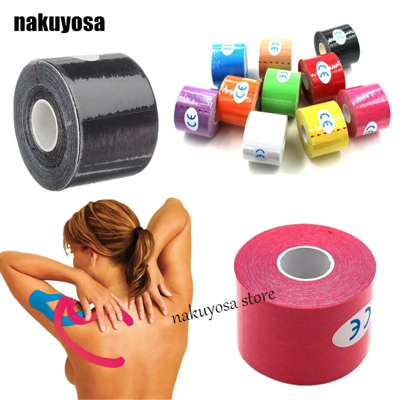 

5cmx5m Water resistance kinesiology tape Sports Muscles Care Elastic Physio Therapeutic Tape 11colors can choose, 15pcs/lot!