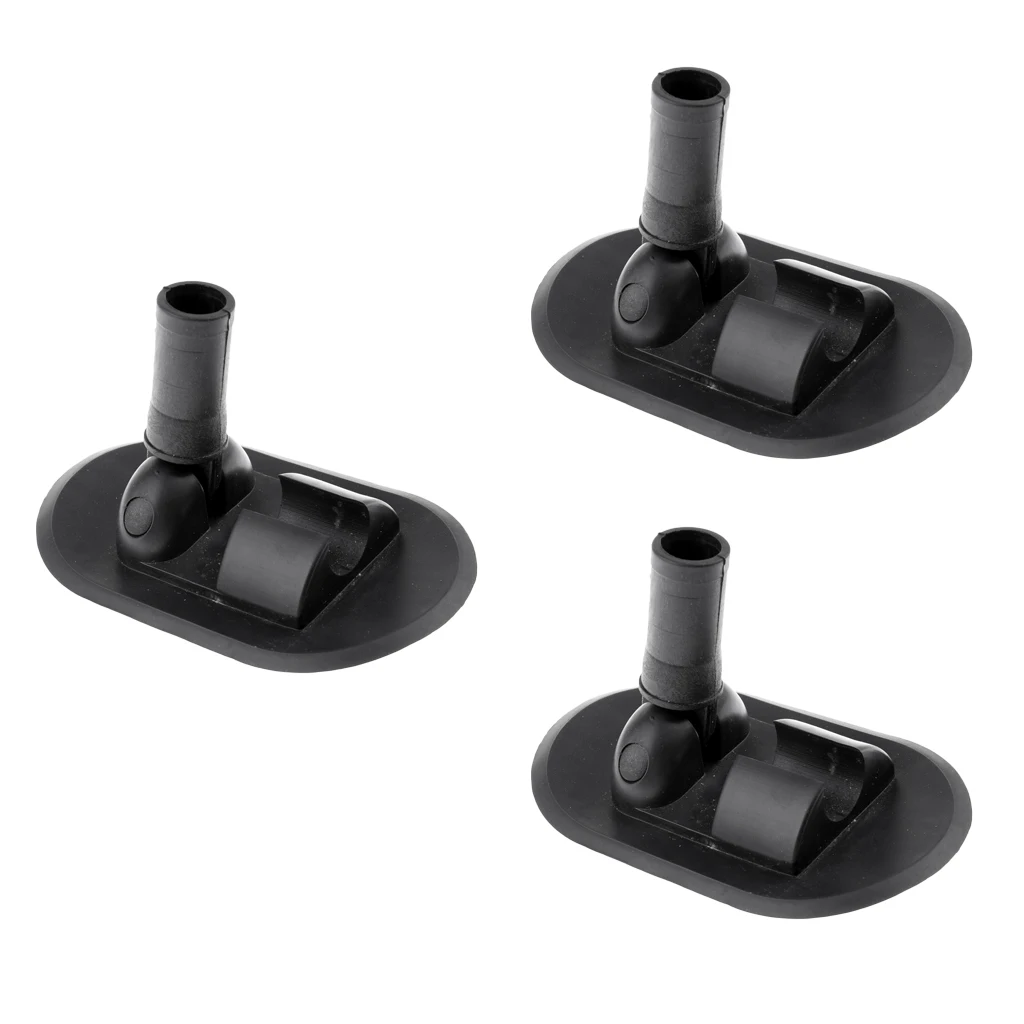 

3 Pcs180 Degree Rotation PVC Awning Canopy Sun Shade Top Mount Base Track Base for Inflatable Boat Kayak Tent Replacement
