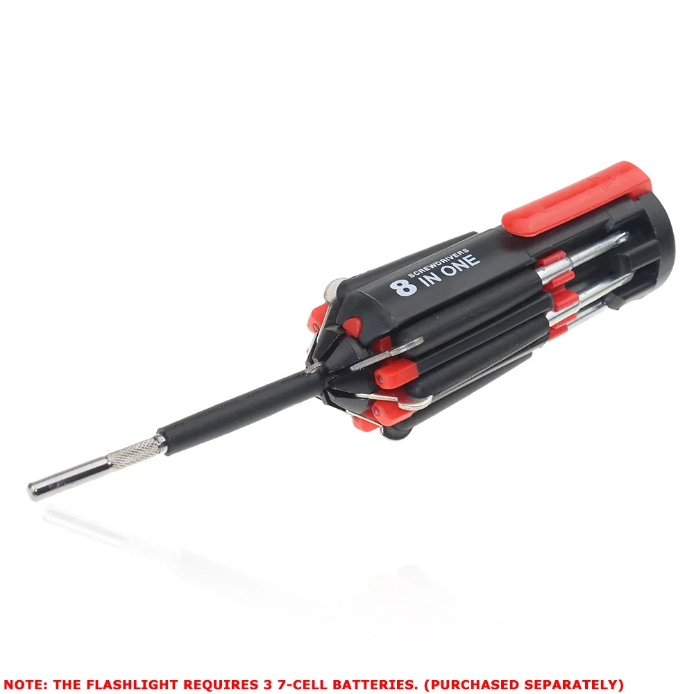 

8 In 1 Slotted Phillips Screwdriver Precision With LED Light Folding Screwdriver Bits Multitool Household Repair Tool