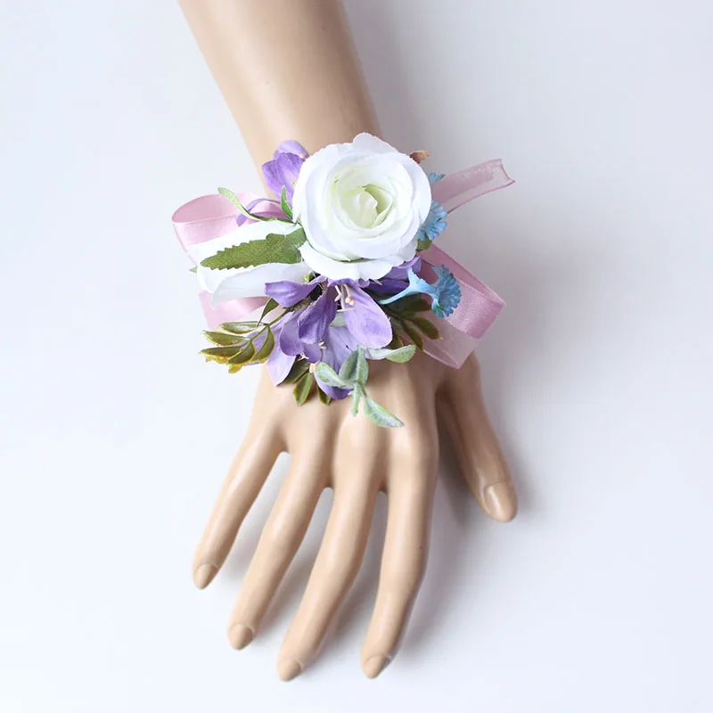 Wrist flower bracelets for bridesmaids (60)