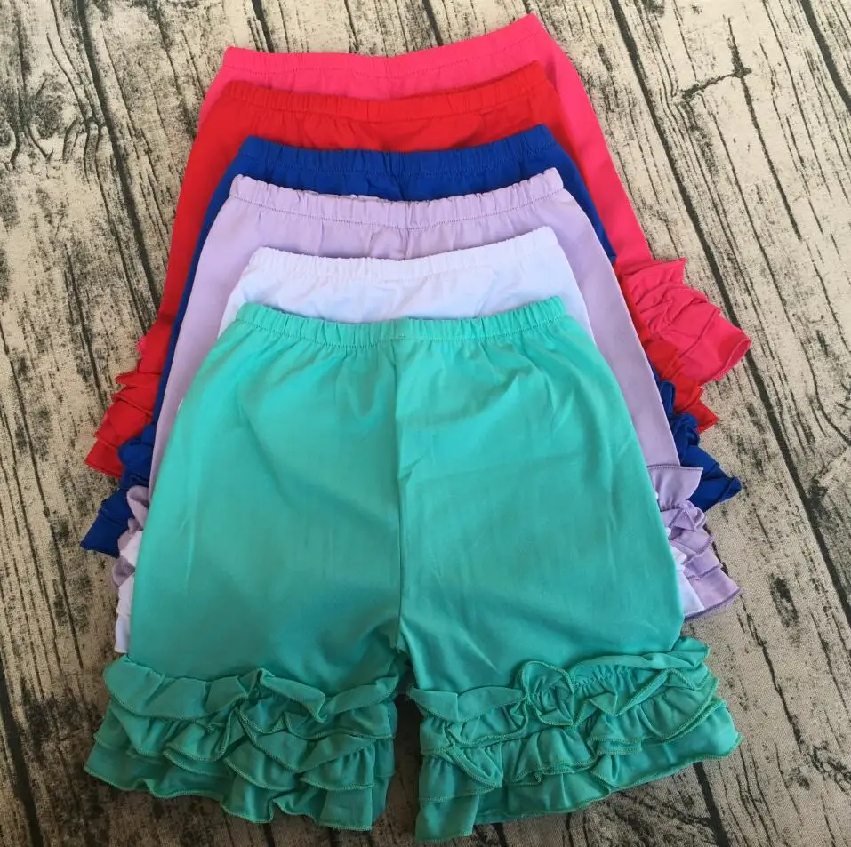 China KIds Manufacturer Low MOQ Kids Multi Color Icing Triple Ruffle