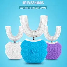 Электрическая зубная щетка USB интерфейс 360 градусов чистящие зубы без мертвых углов акустическая волна электрическая зубная щетка