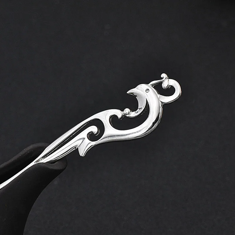 Phoenix Hair Stick 925 Sterling Silver Hair Pins Chinese Ethnic