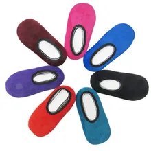 1 пара осенне-зимних теплых женских носков из полиэстера и хлопка для йоги, носки для дома, фитнеса, пилатеса, балета, носки-лодочки, покрытие для обуви, 10 цветов