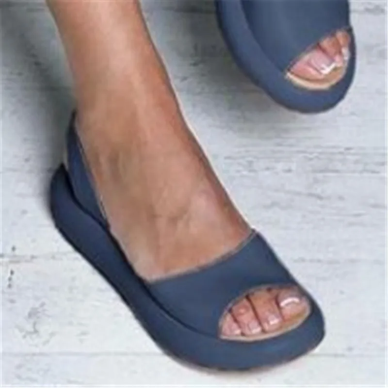 

2019 Summer Wedges Sandals White Fashion Sexy Open Toe Platform Elevator Women Sandals Shoes Plus Size 34-43 Pumps Pink