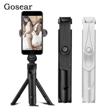 Gosear Выдвижная складная Bluetooth ручная селфи палка-держатель для телефона штатив подставка для Android IOS iPhone 7 8 X samsung SE