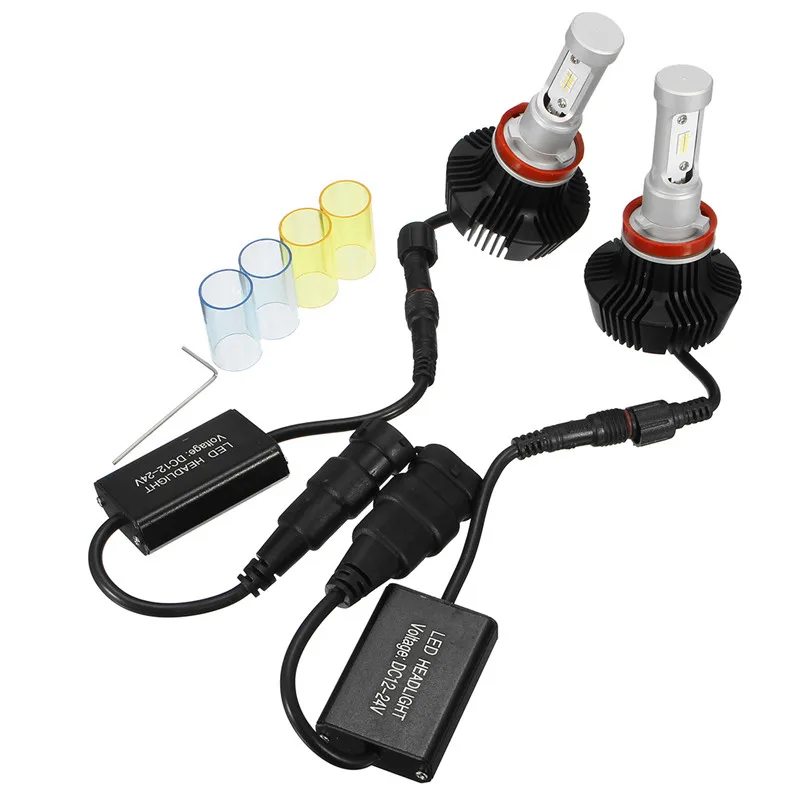 2 x DC12 24V H8 16pcs LED Headlight Kit LED Headlight Bulbs Low Beam