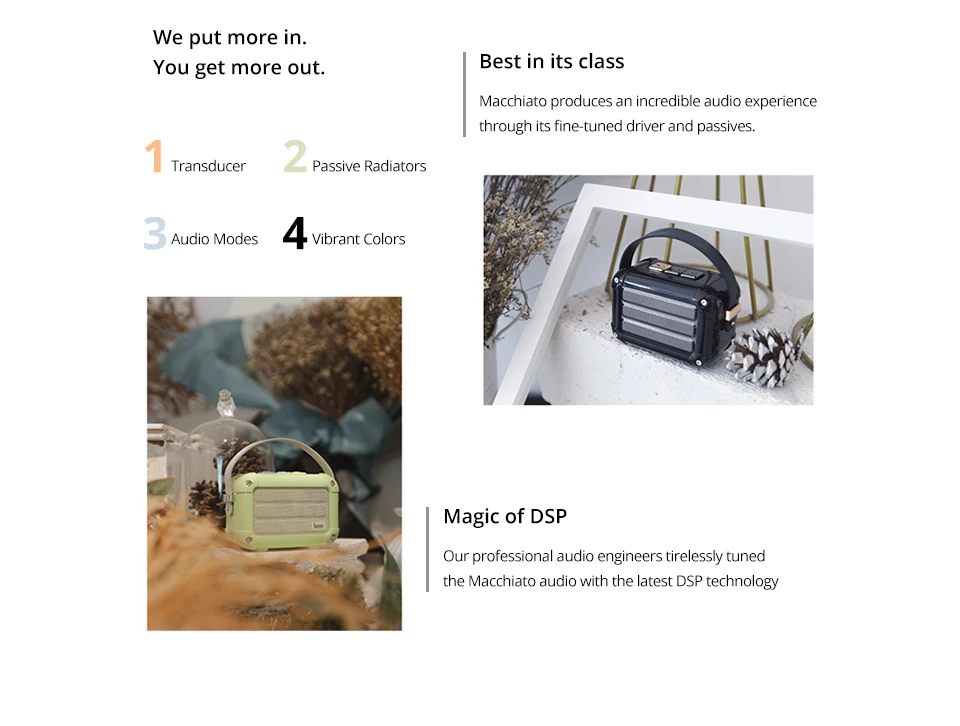 Divoom Macchiato portable wireless bluetooth speaker with FM radio TWS _05