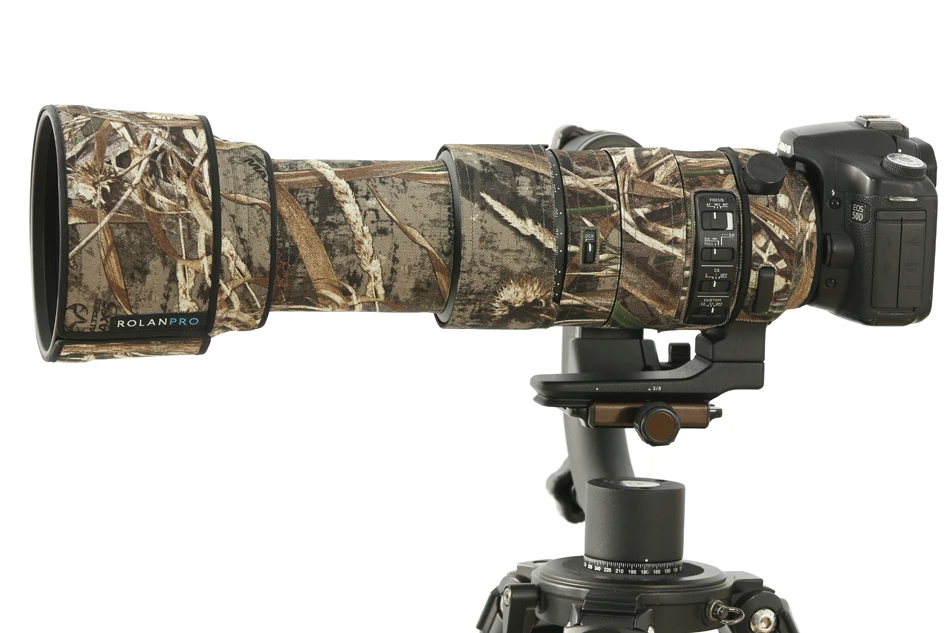ROLANPRO Nylon Waterproof Lens Camouflage Rain Cover for Sigma 60-600mm f4.5-6.3 DG OS HSM Sport Lens Protective Case Guns Cloth