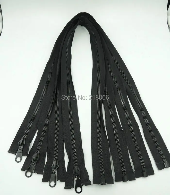 20 pcs 70cm 5 Black Resin Zipper Down Jacket /Overcoat Zipper Open end Zipper Clothing