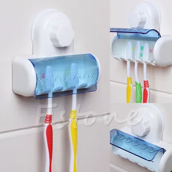 

Toothbrush Spinbrush Suction Holder Wall Mount Stand Rack Home Bathroom Blue