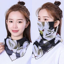 Легкий шелк льда Защита от солнца езда УФ защитная маска для лица шарф на открытом воздухе