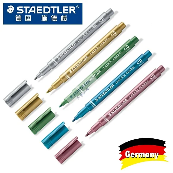 

Staedlter metallic colors marker pens use for DIY cards 5pcs/lot