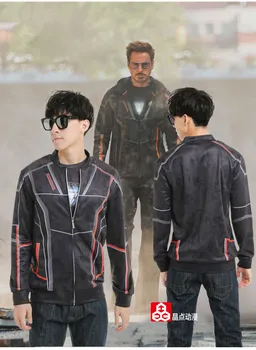 

Avengers Infinity War Ironman Tony Stark Jacket Cosplay Adult Costume Jacket Baseball Uniform