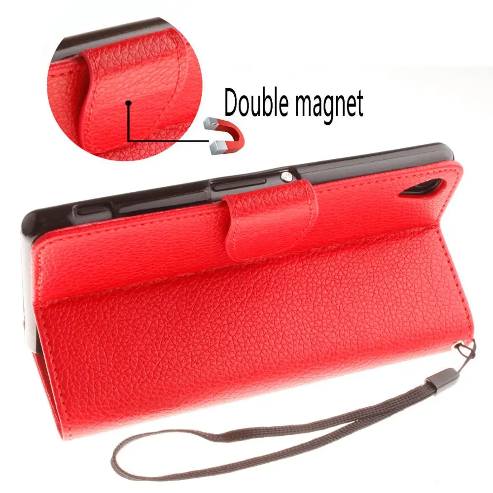 

High Quality Retro PU Leather Flip Filp Clamshell Wallet Phone Cell Case Cover For Samsung Samsun Galaxy J5 2016 Red