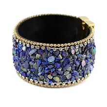 VONNOR ювелирные изделия браслеты для женщин и мужчин кожаные Камни Браслеты Женские аксессуары браслет Прямая поставка