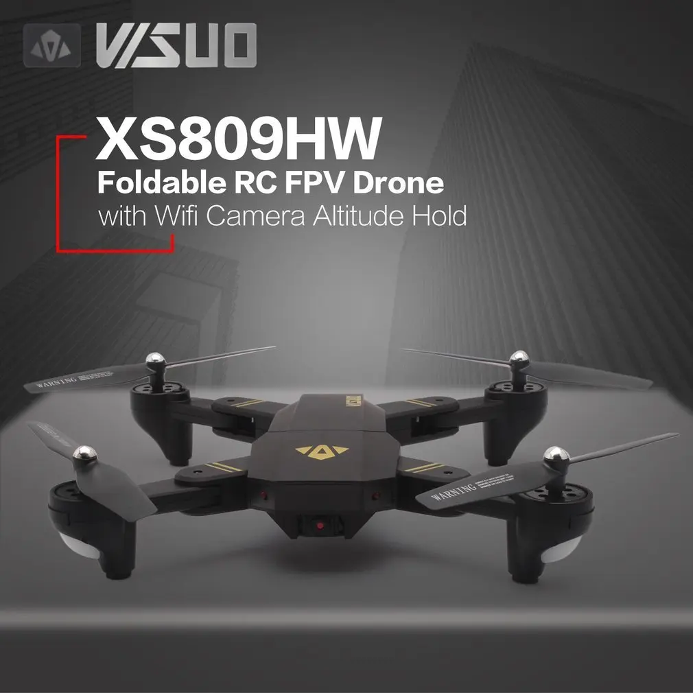 VISUO XS809HW 2,4G складной FPV селфи Дрон RC Квадрокоптер с Wi-Fi/720 P широкоугольная камера высота удержания Безголовый режим 360 флип